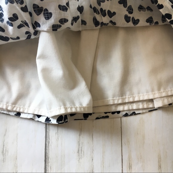 Crewcuts White & Black Heart Print Skirt - Picture 3 of 5